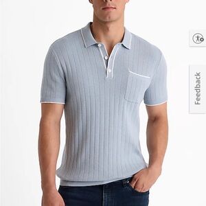 Express Modern Prep Short Sleeve Sweater Polo